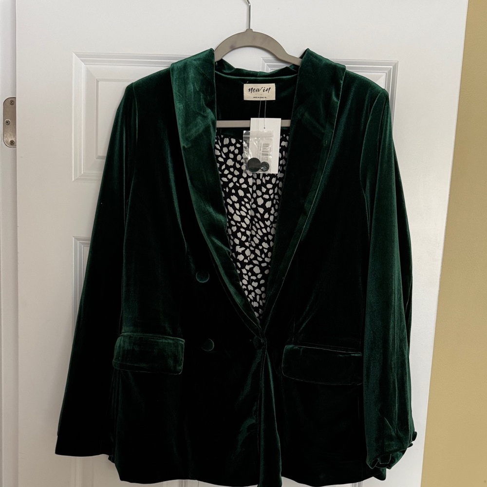 Velvet Forest Green Blazer